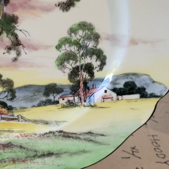 Royal Doulton Australian Gum Trees A Pattern D5506/4 Display Plate c1935 England - Picture 4 of 11